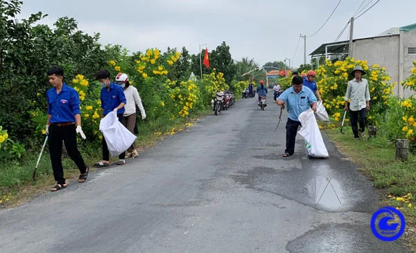 Một huyện của tỉnh Tiền Giang có tới 100 tuyến đường hoa nông thôn mới đẹp như phim, đó là huyện nào?